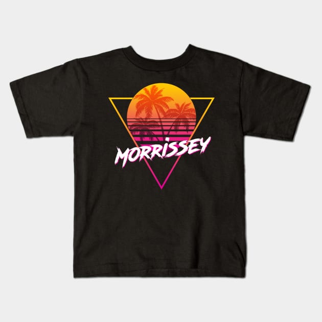 Morrissey - Proud Name Retro 80s Sunset Aesthetic Design Kids T-Shirt by DorothyMayerz Base